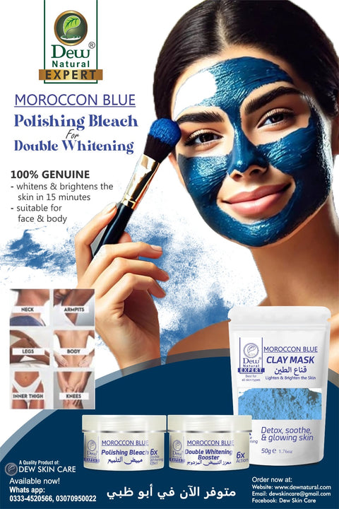 Moroccan blue nila skin whitening kit